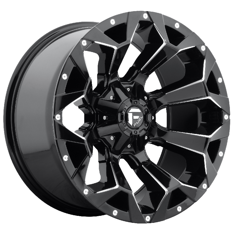 FUEL ASSAULT 22X10 -18 6X135/6X139.7 106. GLOSS BLK MILL