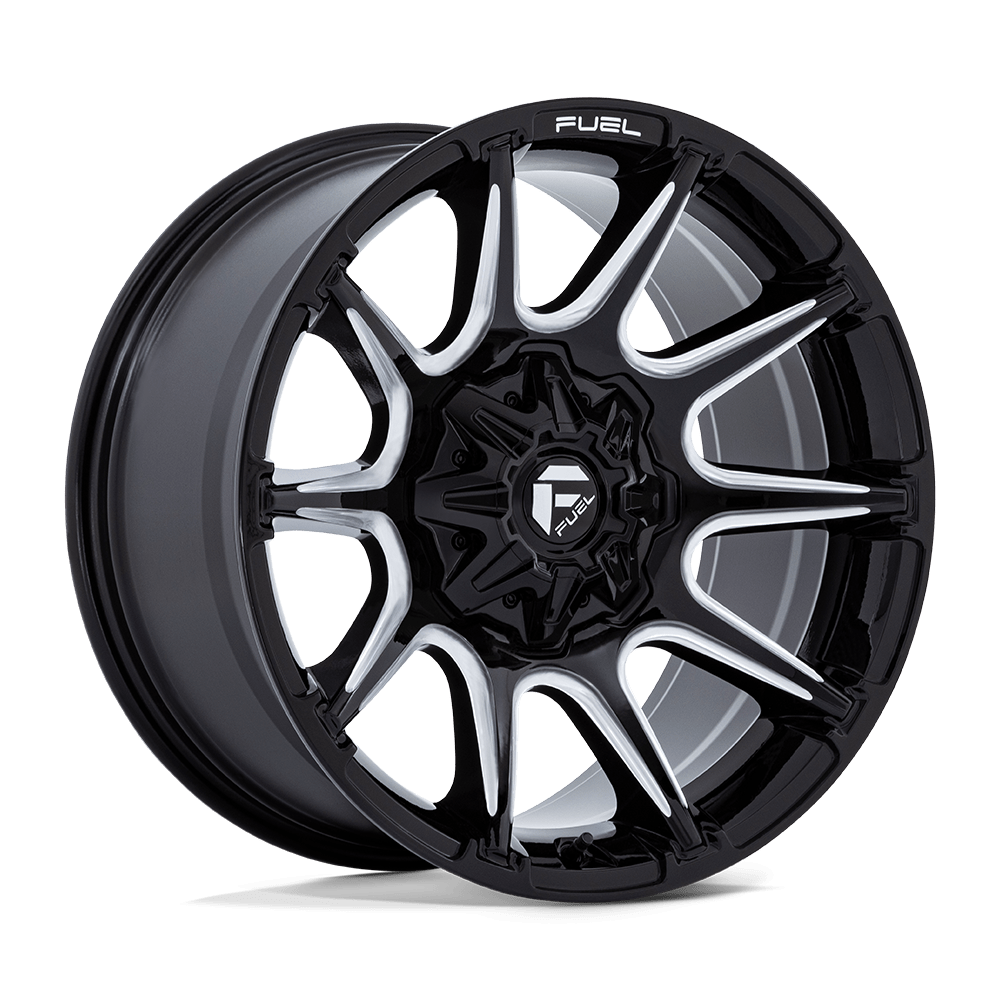 FUEL SUPER C 20X10 -18 6X135/6X139.7 106 GLOSS BLACK MILLED (TEXT US FOR CLEARANCE PRICING *** )