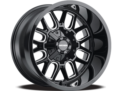 MAYHEM COGENT 8107 GLOSS BLACK/MILLED SPOKES 18X9 5x127/5x139.7 0MM 87.1MM