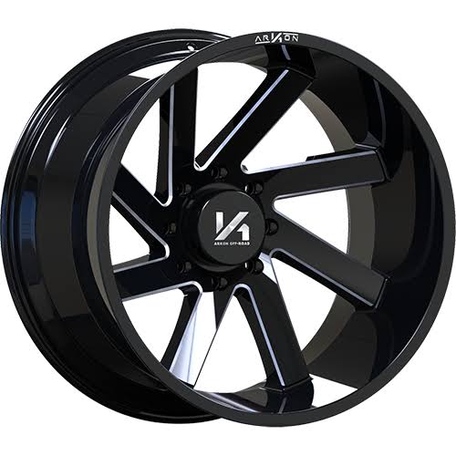 ARKON LINCOLN 24X14 6X139.7 -81 108MM BLACK MILLED  PROPER DIRECTIONAL **RIGHT**