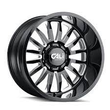 CALI OFF-ROAD SUMMIT GLOSS BLACK/MILLED SPOKES | 22X10 +0 8X180 124.1MM