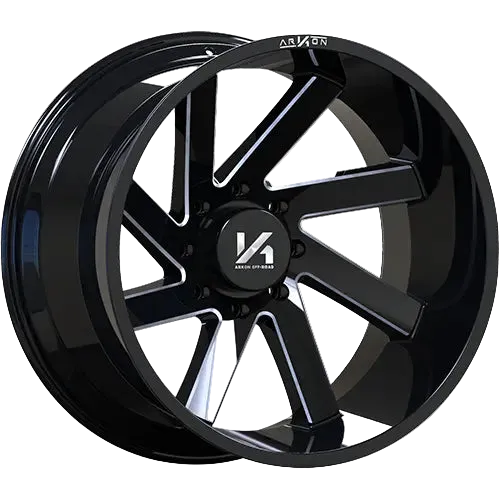 ARKON LINCOLN ARK-1 22X12 6X139.7 -51 108MM BLACK MILLED **RIGHT**