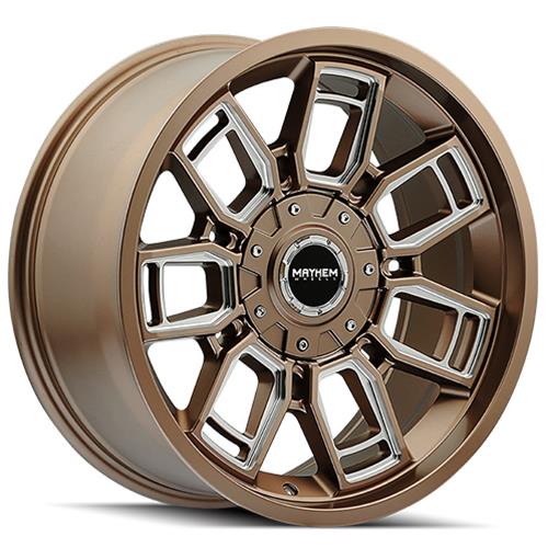 MAYHEM ORDINANCE 8118 MATTE BRONZE/MILLED 20X9 5x127/5x139.7 0MM 87.1MM