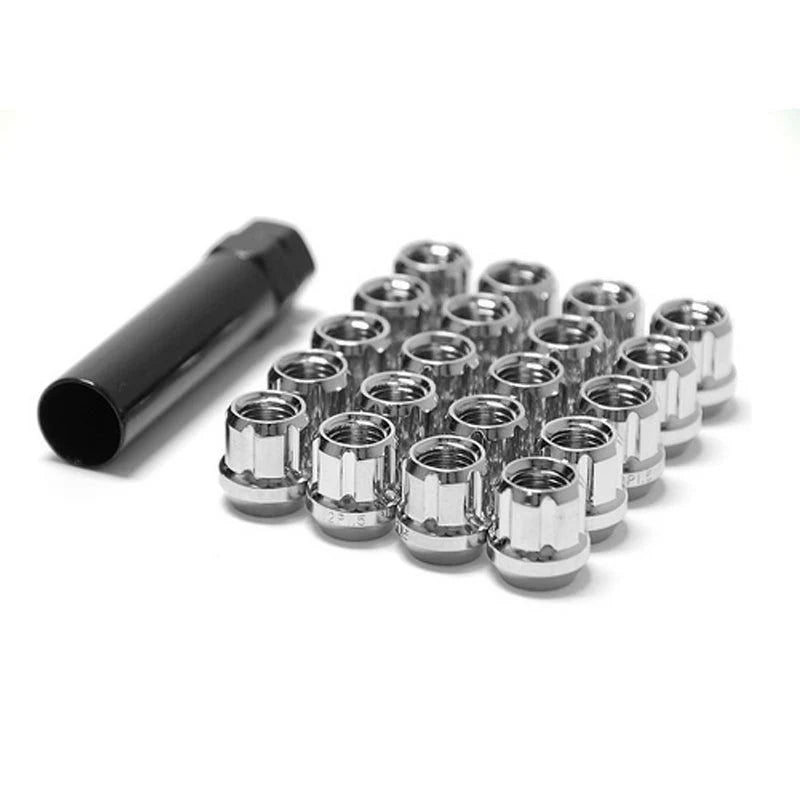 LUG NUTS - CHROME OPEN - 1/2 x20 24 PACK