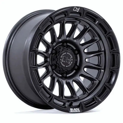 BLACK RHINO BR025 RIVAL MATTE GUNMETAL W/ MATTE BLACK LIP 17X9 -12 6x139.7 106.1