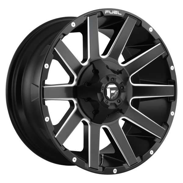 FUEL CONTRA | SATIN BLACK MILLED 20x9 +19 6x120/6x139.7