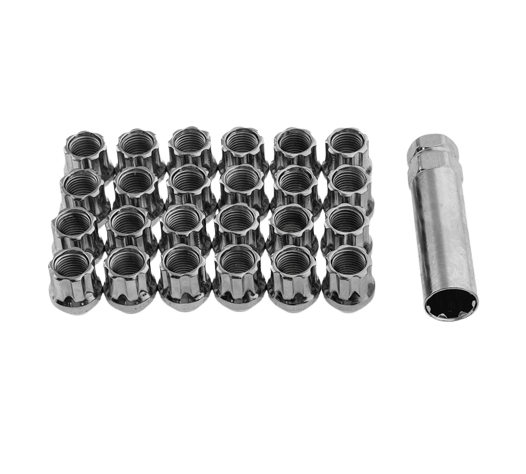 LUG NUTS - CHROME OPEN - 14x1.5 - 24 PACK